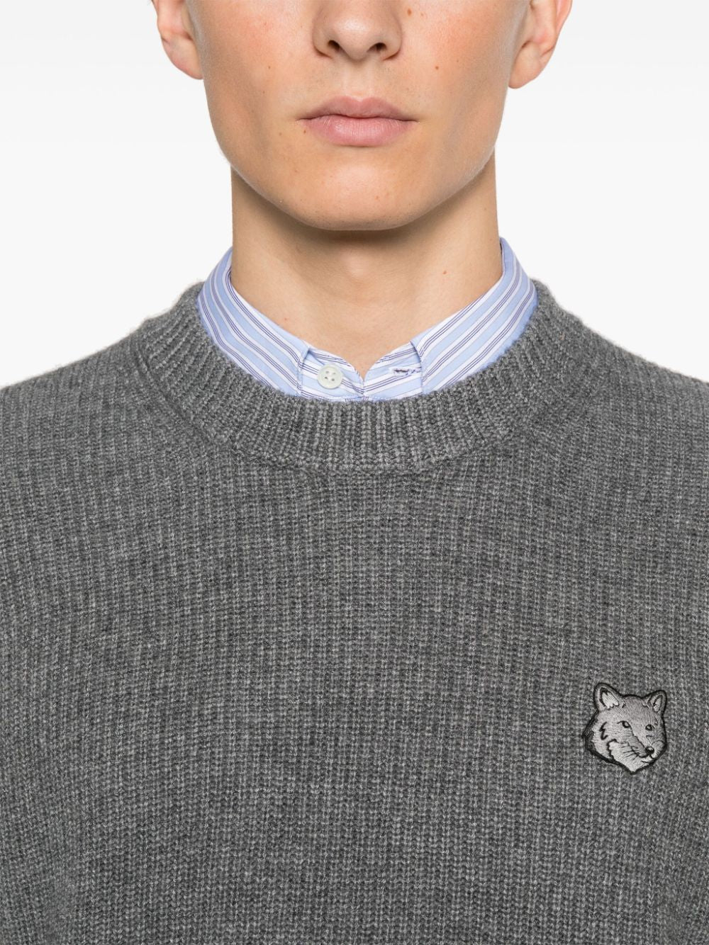 Maison Kitsune Sweaters Grey