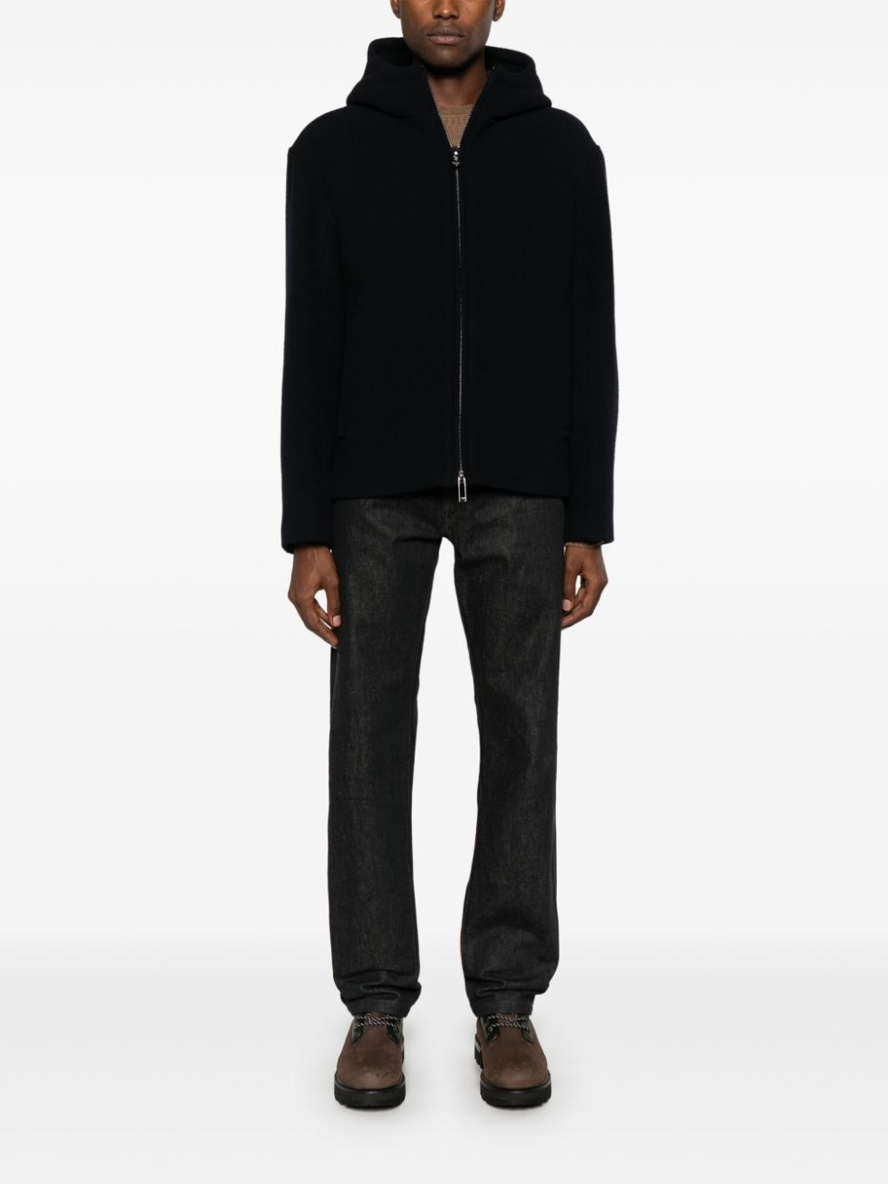 Emporio Armani Jackets Blu Nubuck Leather