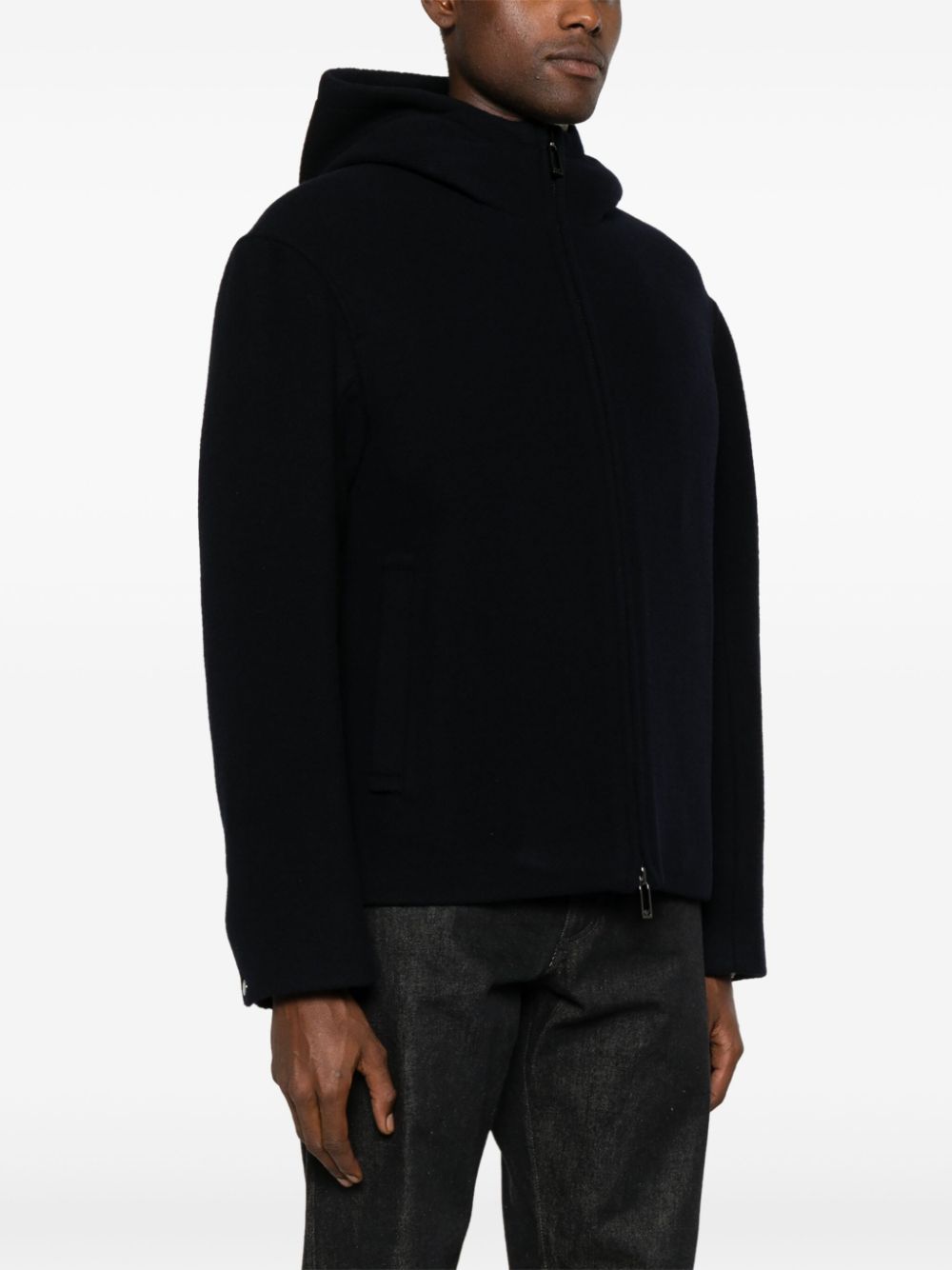 Emporio Armani Jackets Blu Nubuck Leather