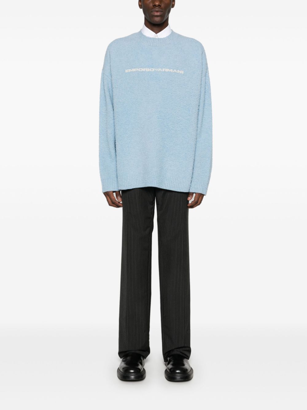 Emporio Armani Sweaters Azzurro Wool