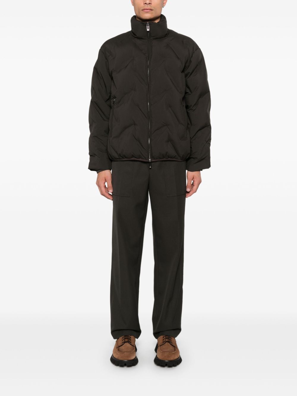 Emporio Armani Coats Verde Militare Outer: Polyester