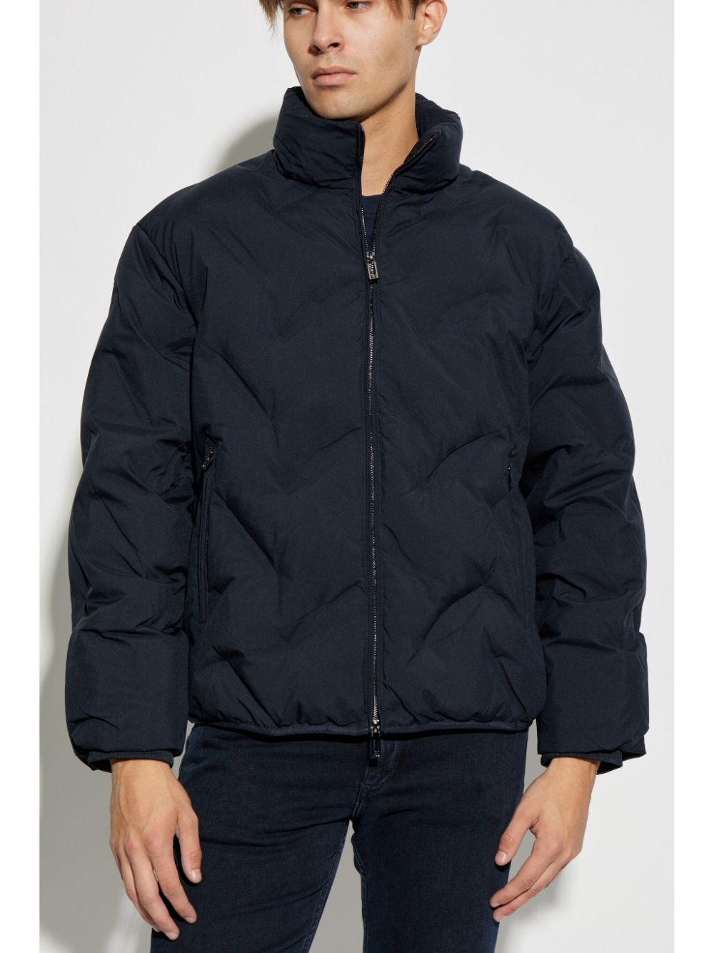 Emporio Armani Coats Blu Polyester