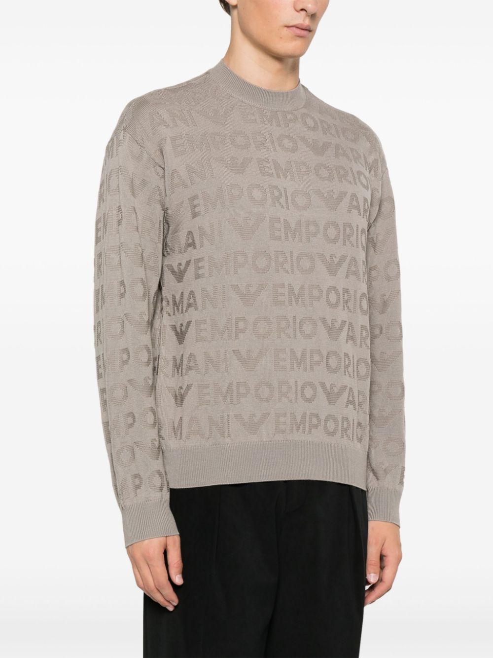 Emporio Armani Sweaters Tortora Virgin Wool