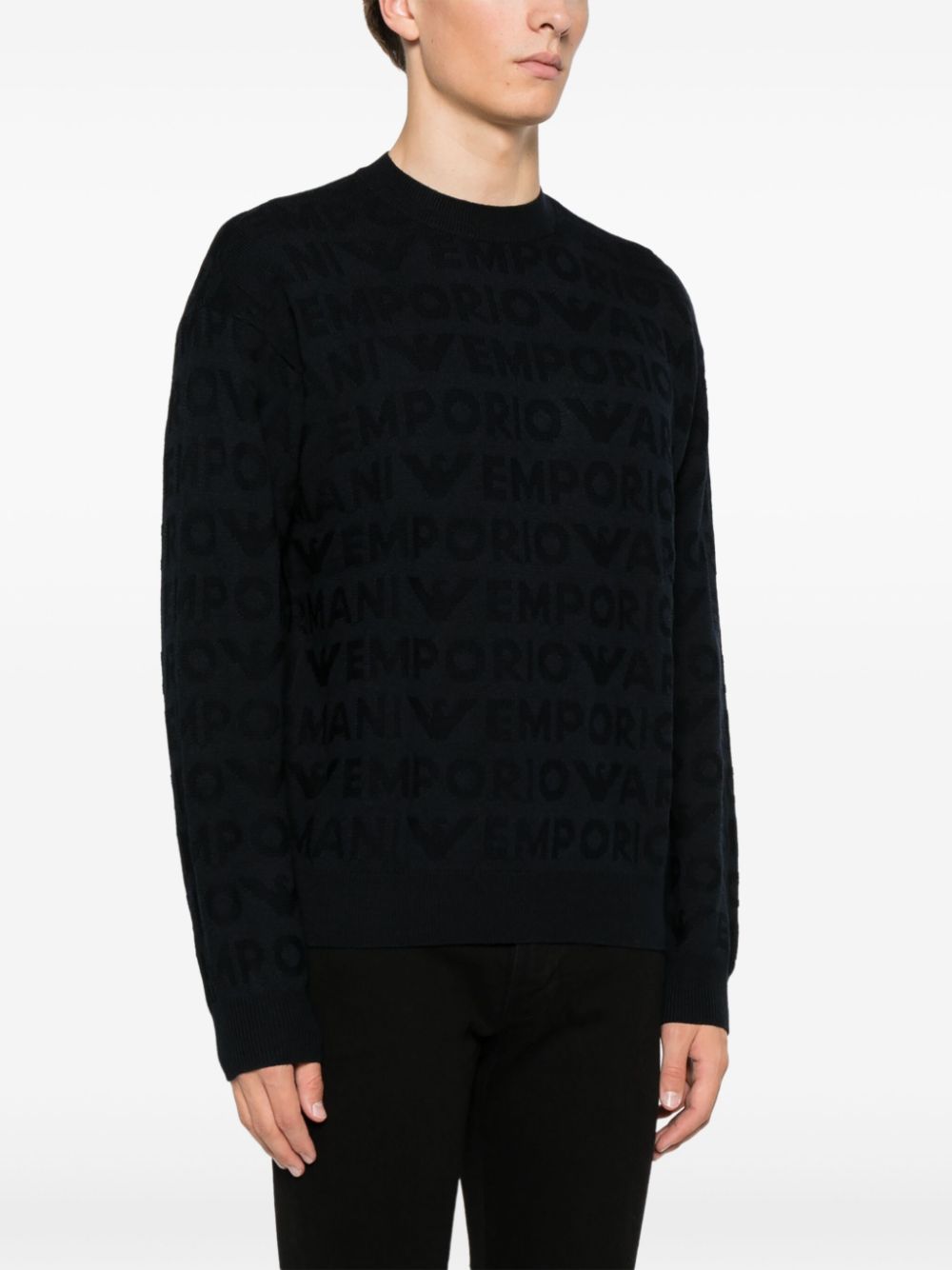 Emporio Armani Sweaters Blu Virgin Wool