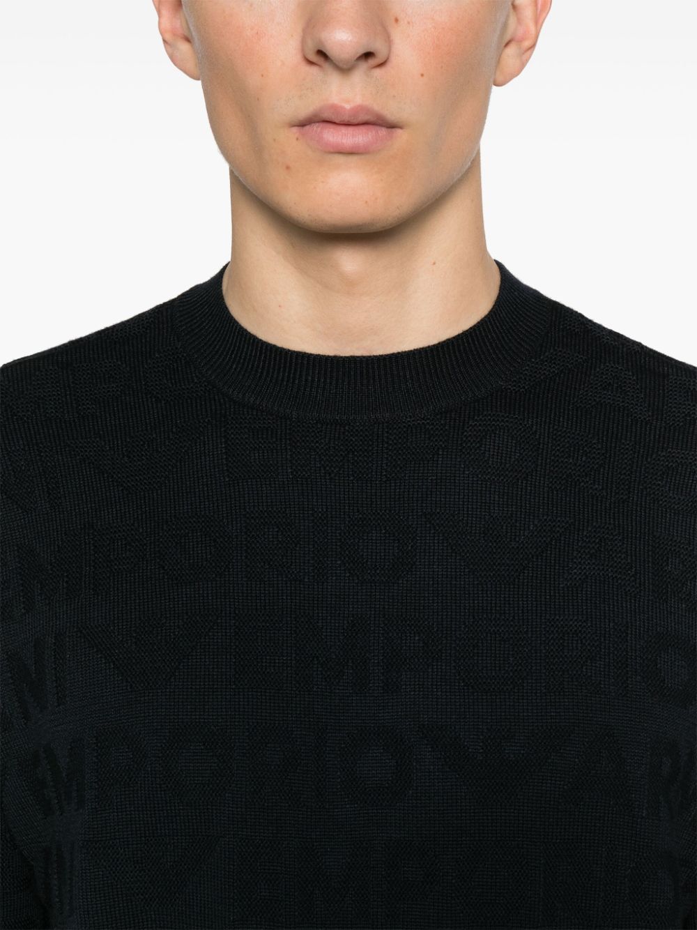 Emporio Armani Sweaters Blu Virgin Wool