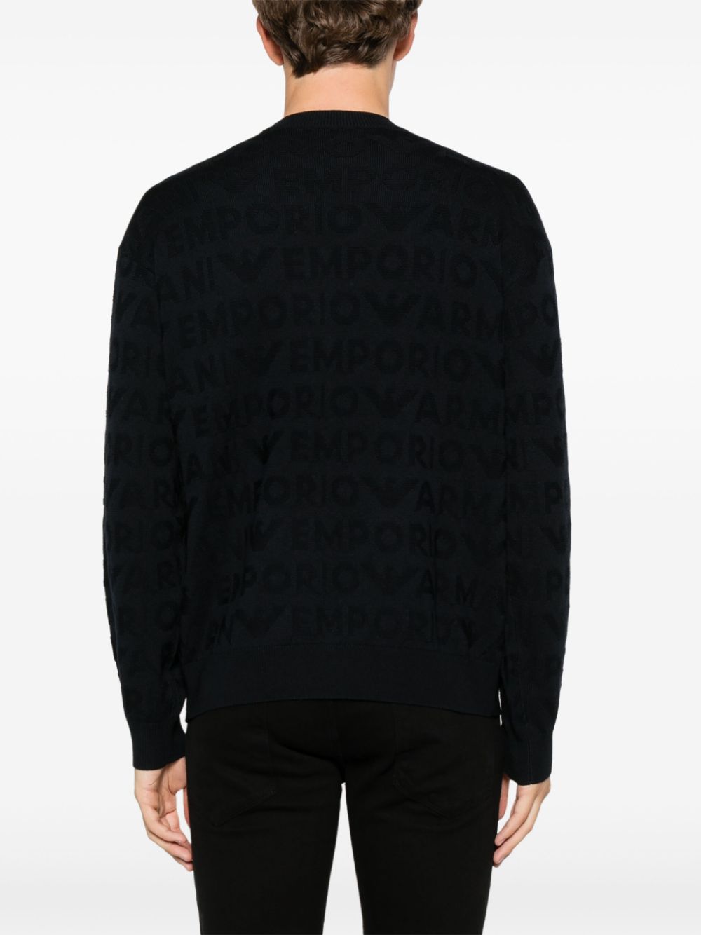 Emporio Armani Sweaters Blu Virgin Wool