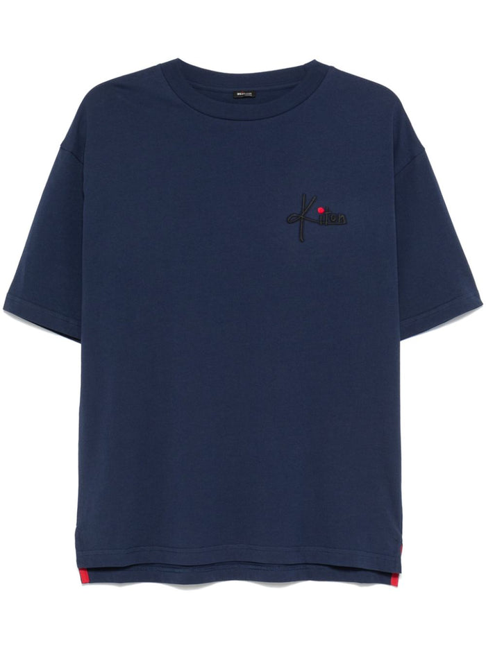 Kiton T-Shirts And Polos Blue Cotton