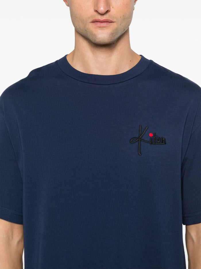 Kiton T-Shirts And Polos Blue Cotton