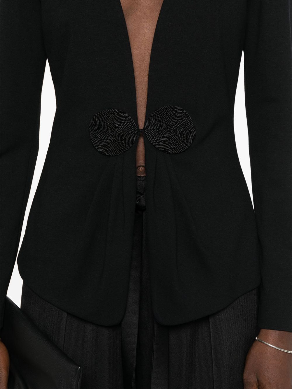 Emporio Armani Jackets Nero Viscose Polyamide Elastane