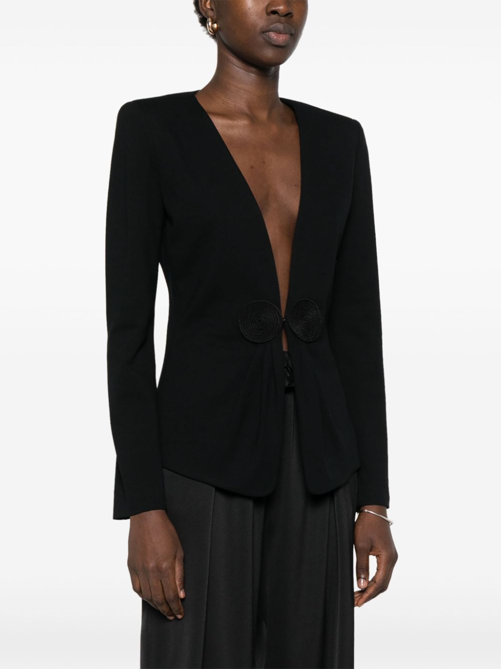 Emporio Armani Jackets Nero Viscose Polyamide Elastane