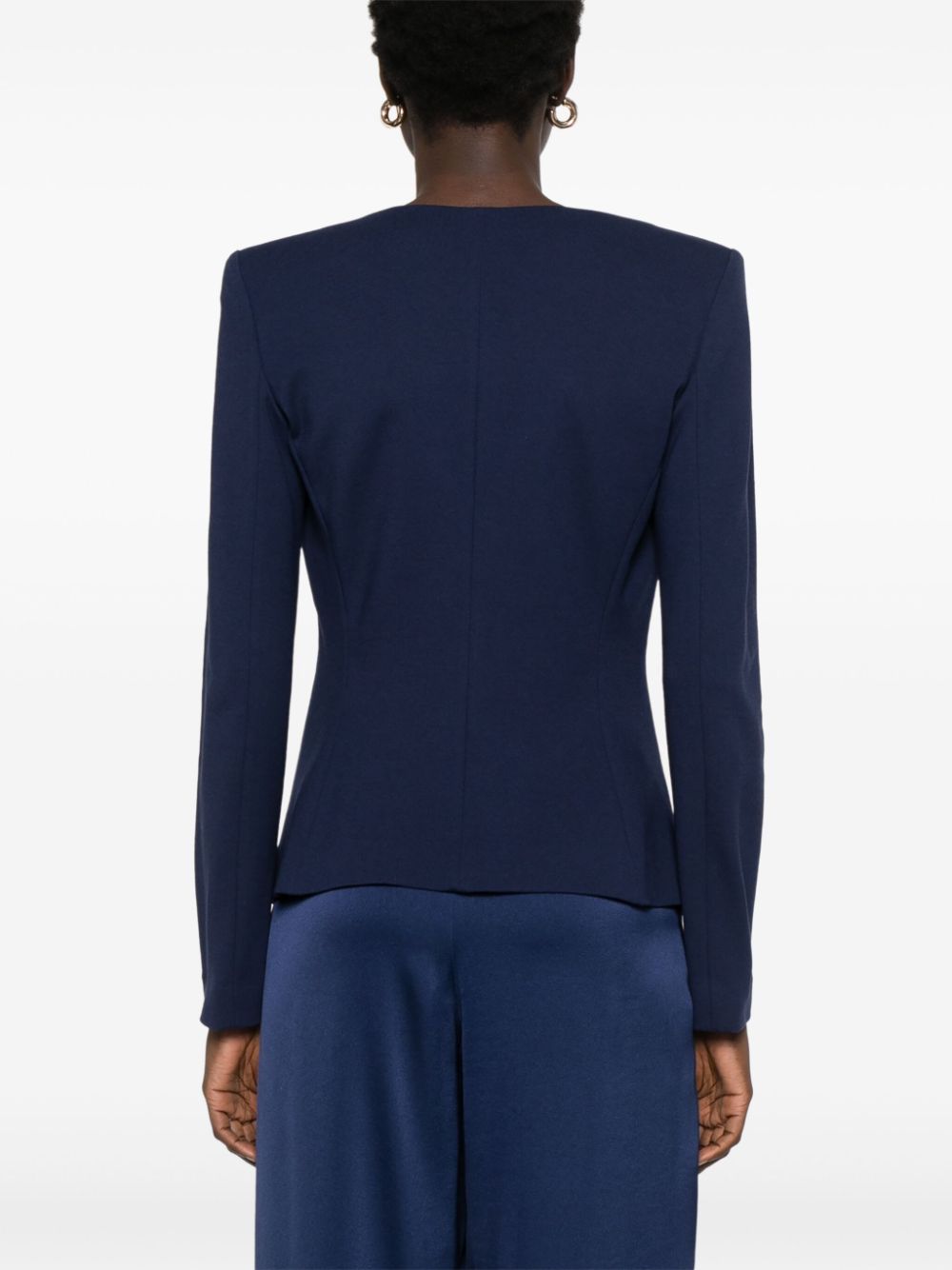 Emporio Armani Jackets Blu Scuro Viscose Polyamide Elastane