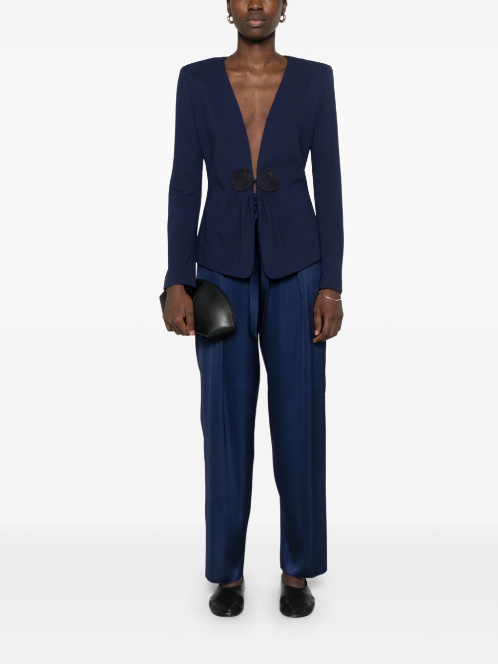 Emporio Armani Jackets Blu Scuro Viscose Polyamide Elastane
