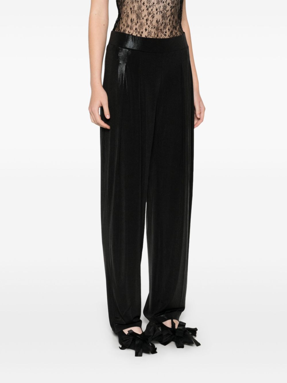 Norma Kamali Trousers Black Polyester Spandex
