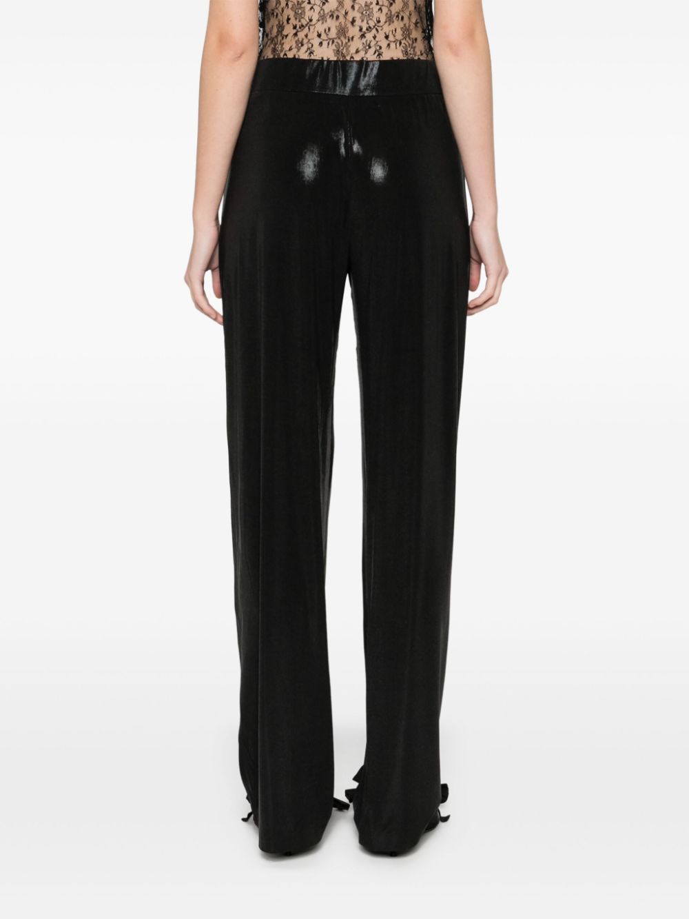 Norma Kamali Trousers Black Polyester Spandex