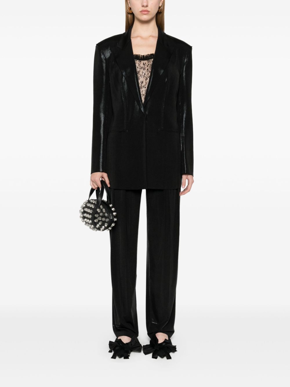 Norma Kamali Trousers Black Polyester Spandex