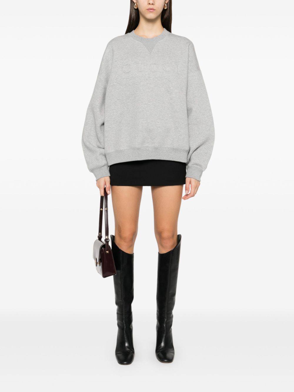Gucci Sweaters Grey Cotton