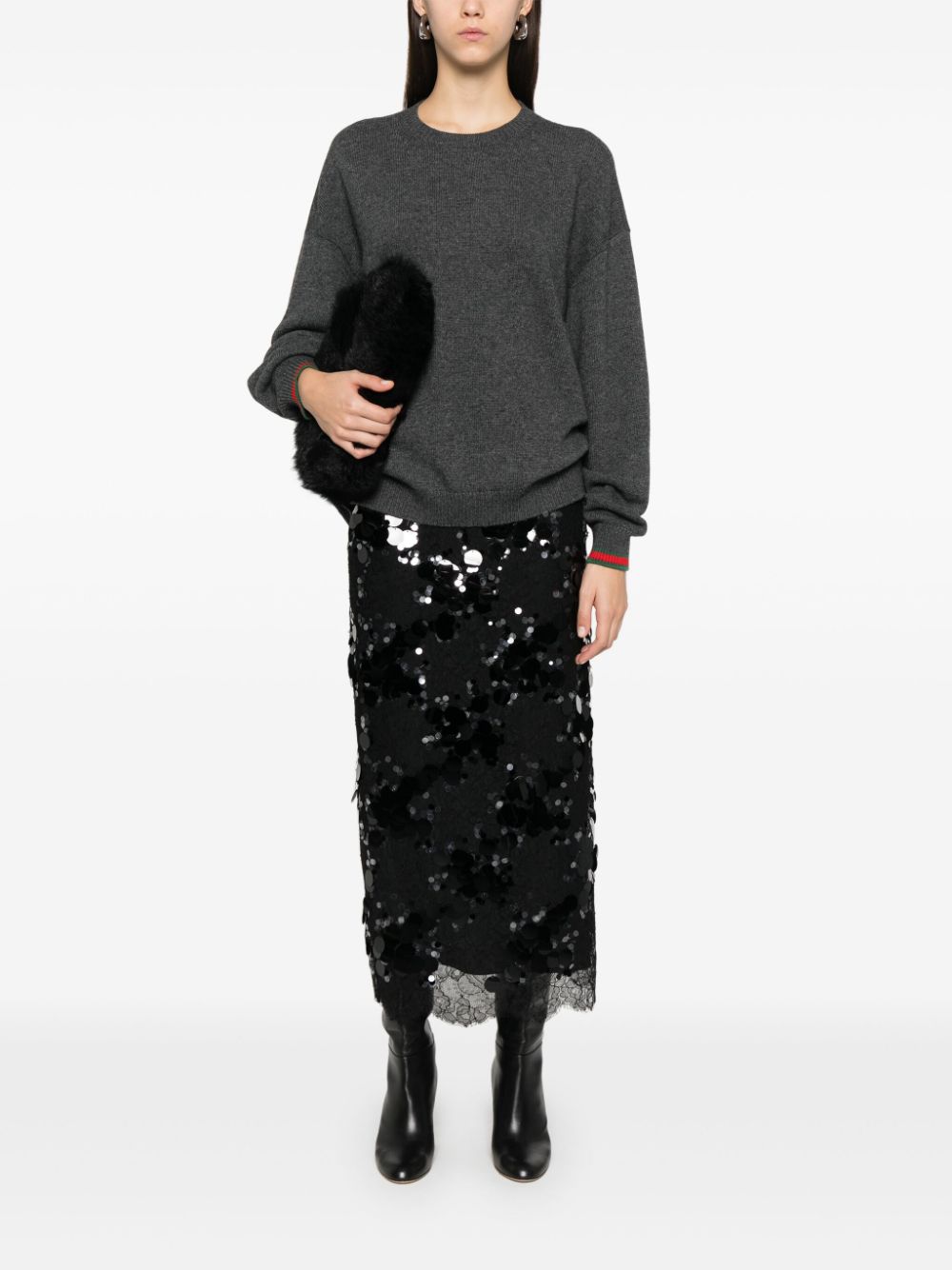 Gucci Sweaters Grey Wool Cashmere