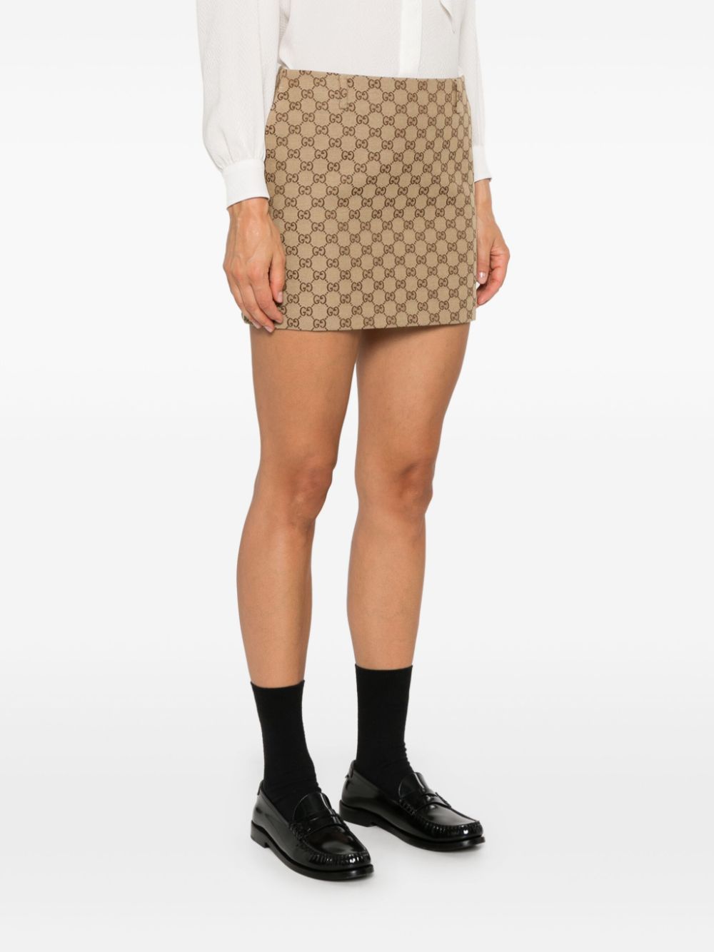 Gucci Skirts Camel Outer: Cotton