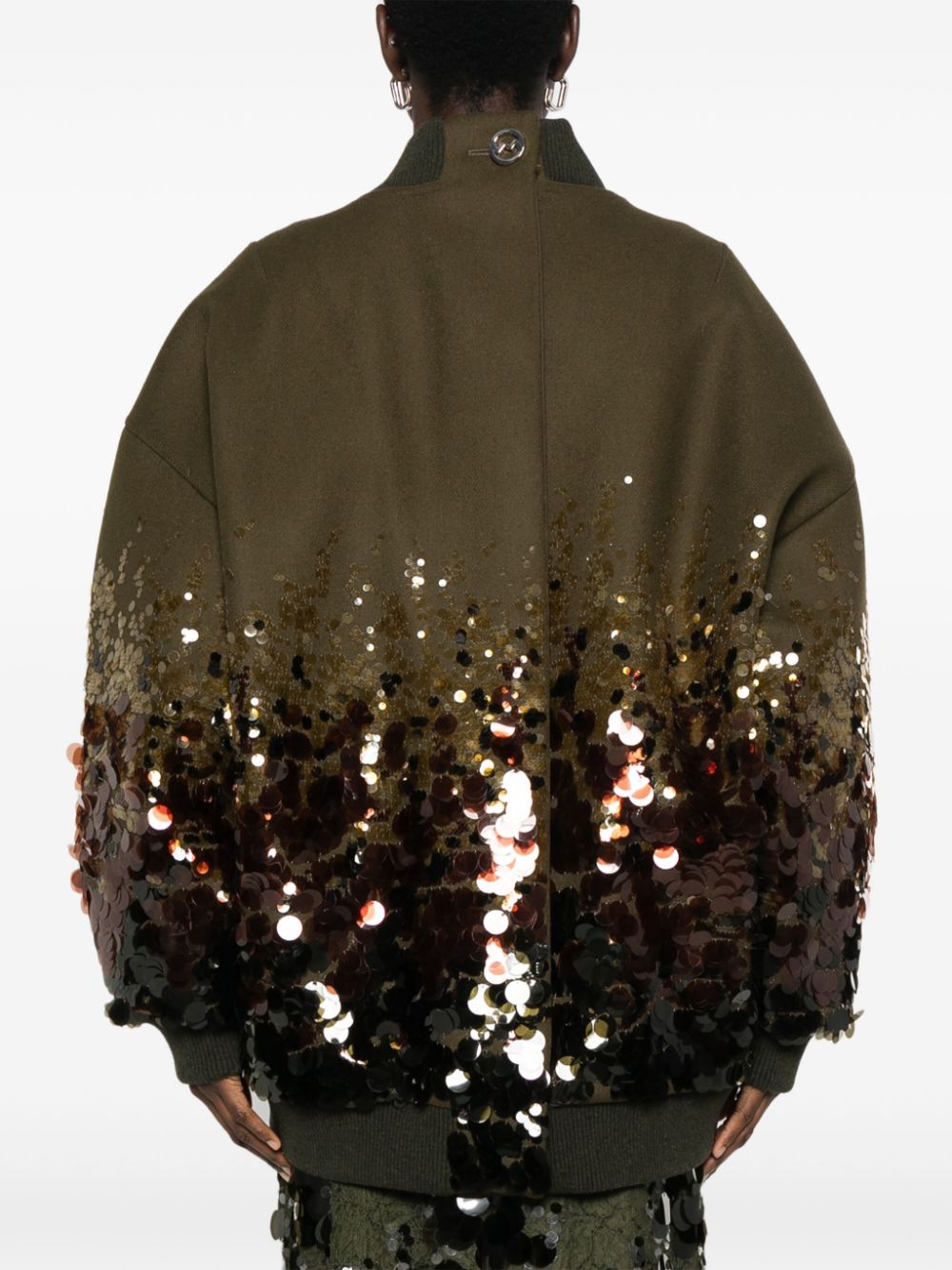 Gucci Coats Green Outer: Calf Leather