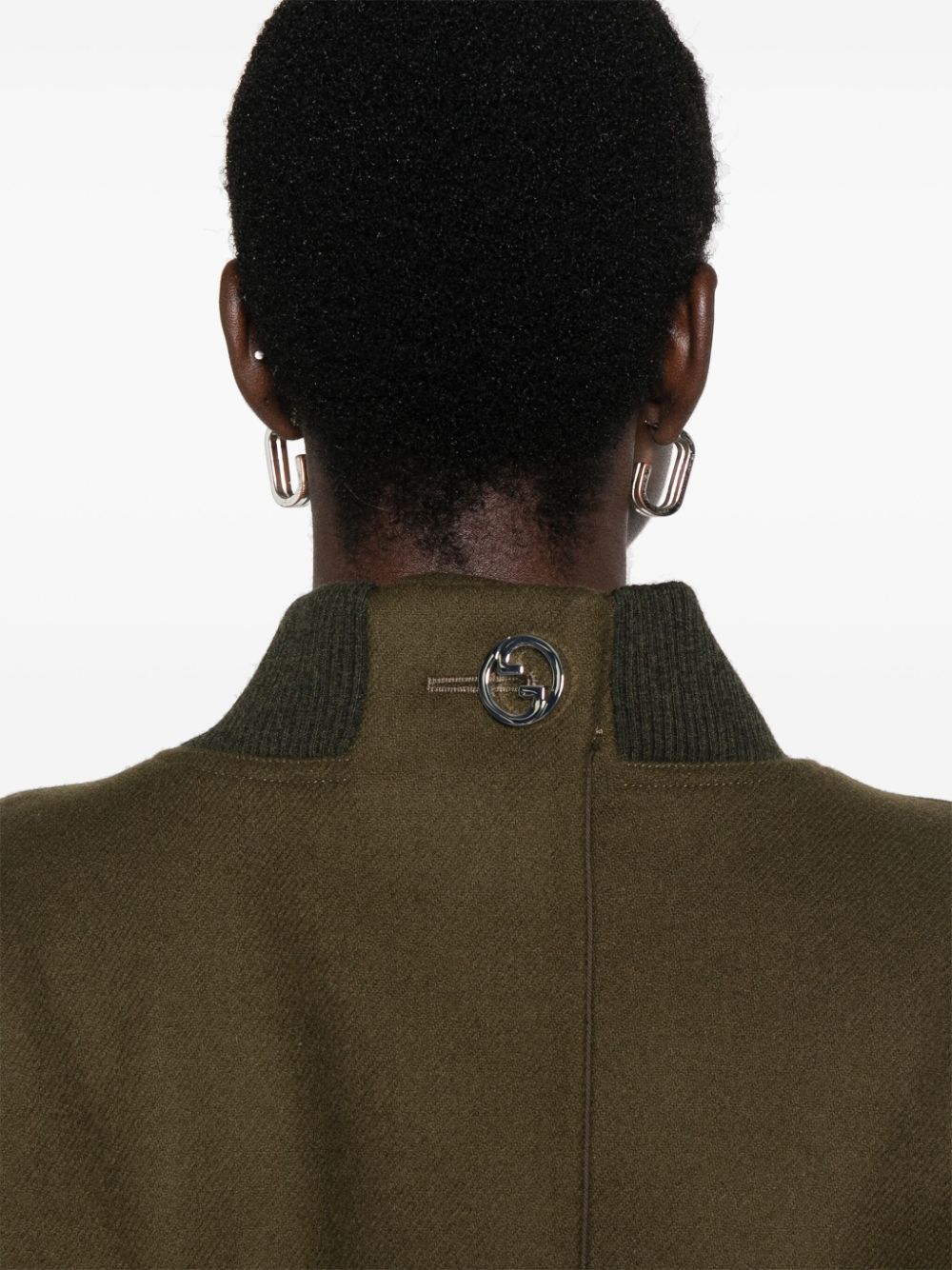 Gucci Coats Green Outer: Calf Leather