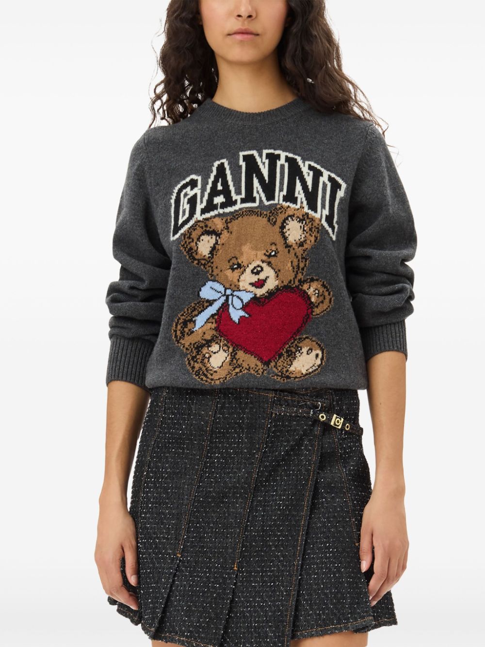 Ganni Sweaters Grey