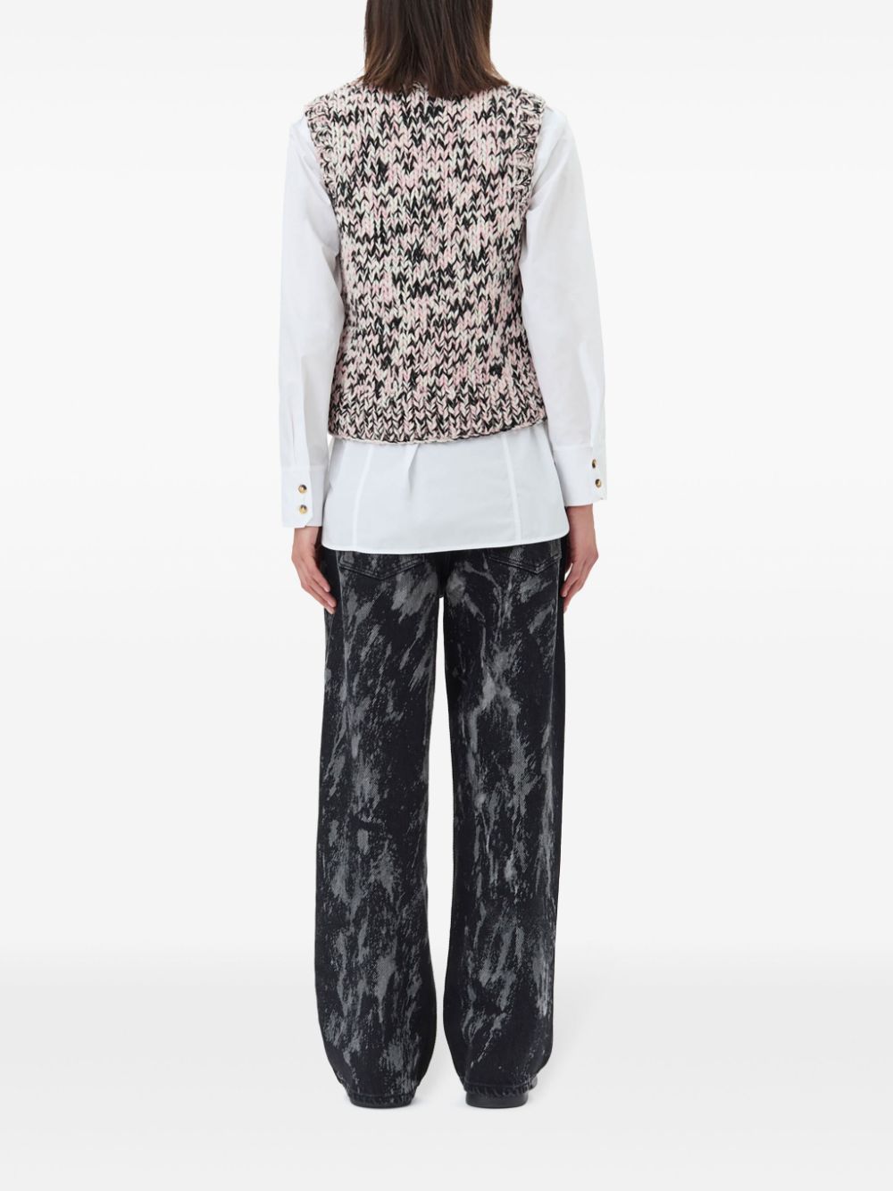 Ganni Sweaters Pink Wool