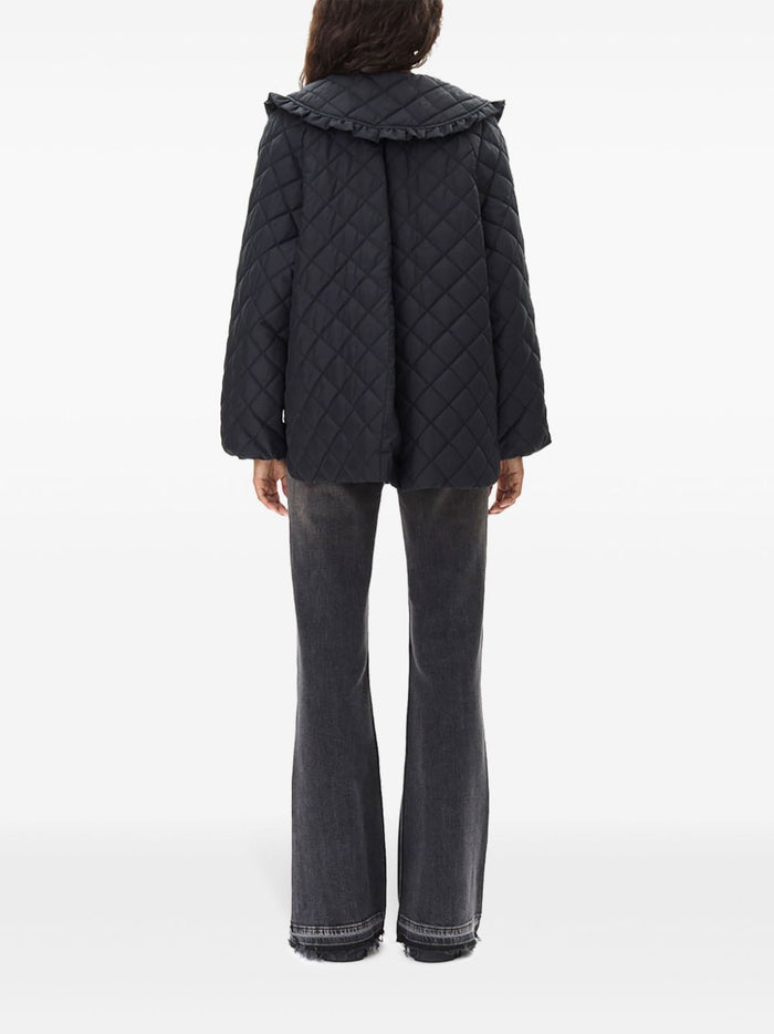 Ganni Jackets Black Polyester Recycled