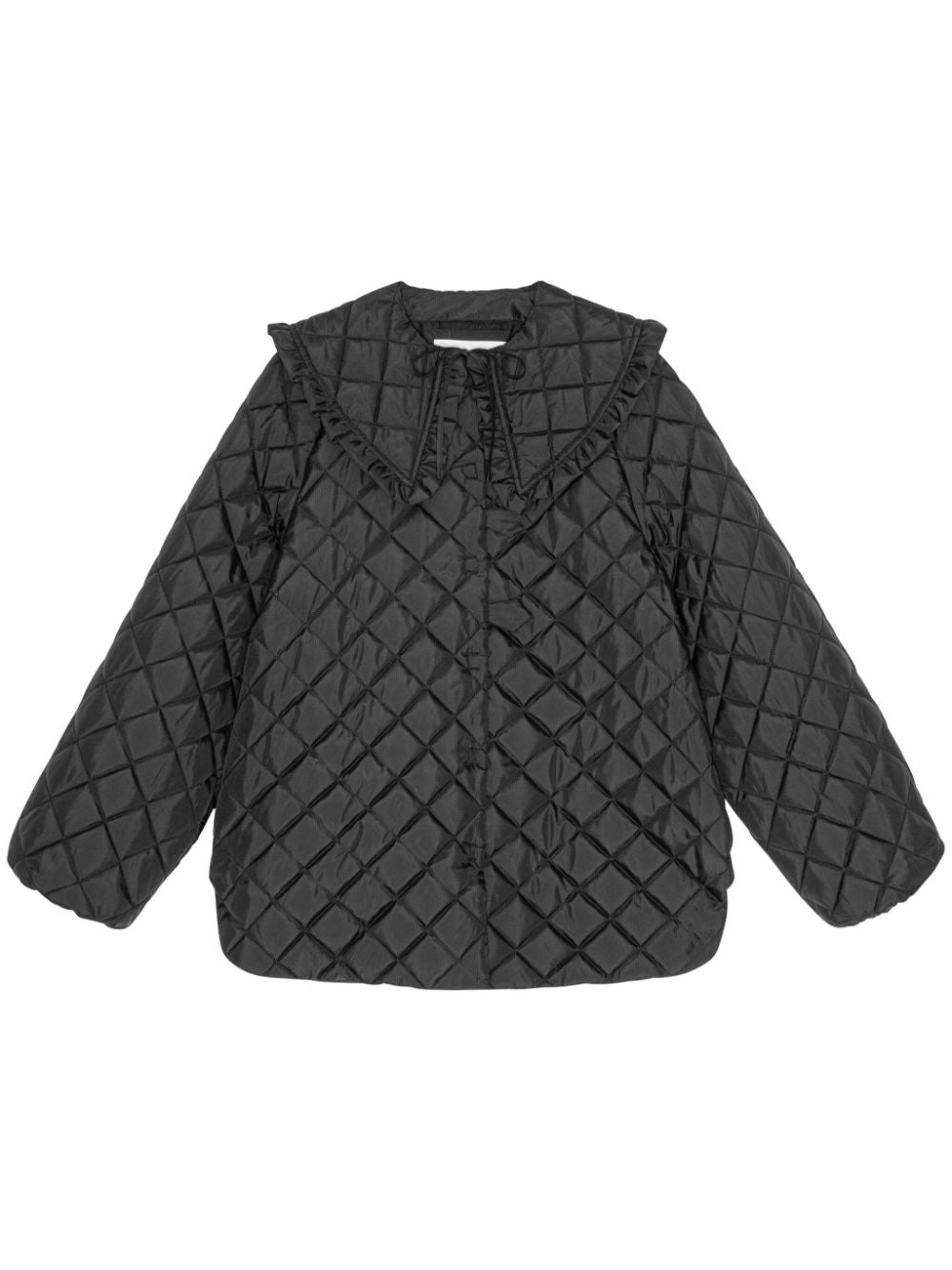 Ganni Jackets Black Polyester Recycled