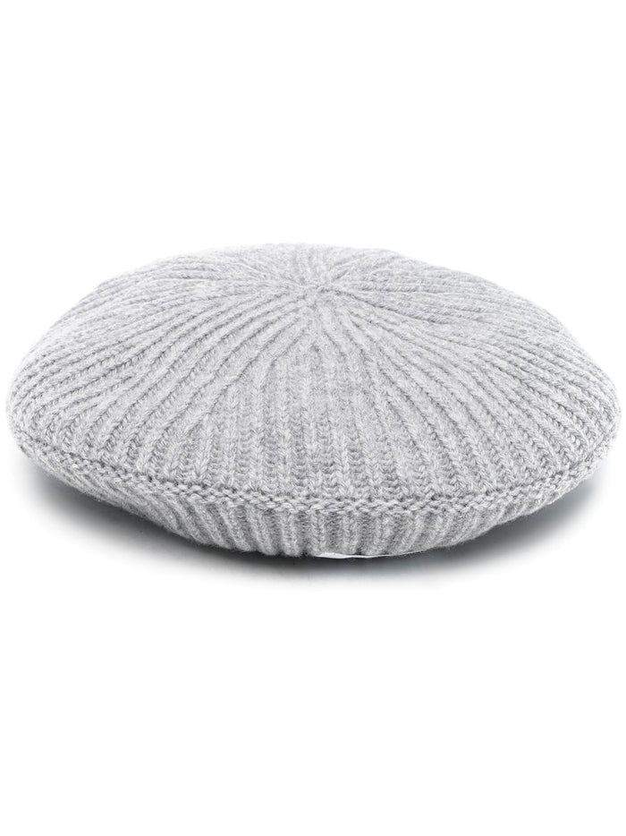 Ganni Hats Grey Wool Recycled Polyamide