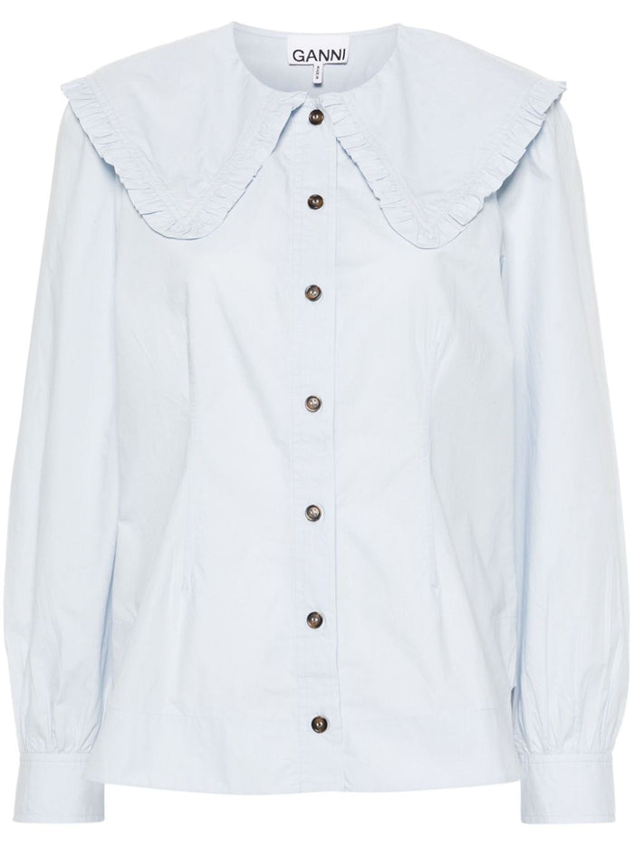 Ganni Shirts White Organic Cotton