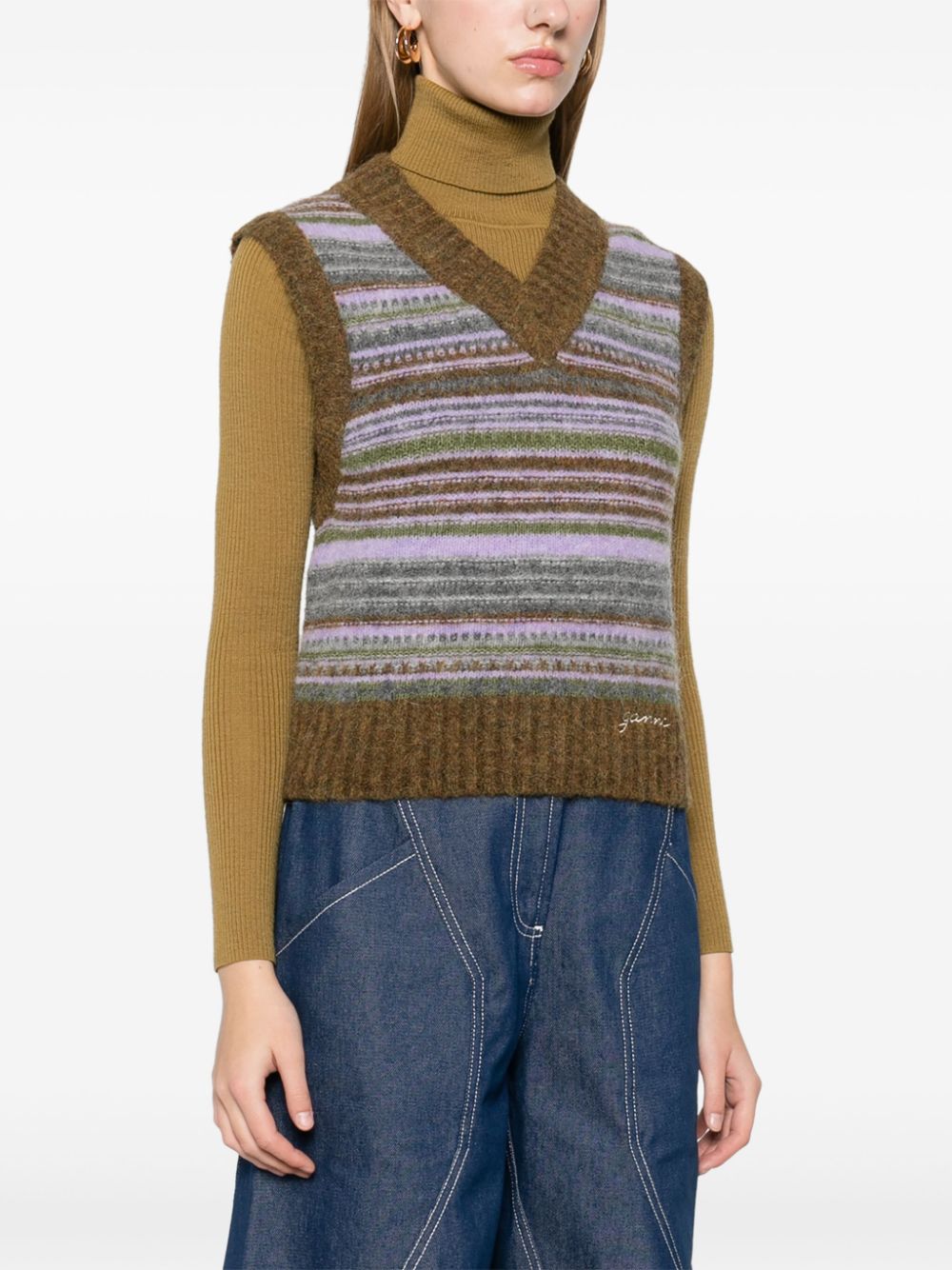 Ganni Sweaters Green