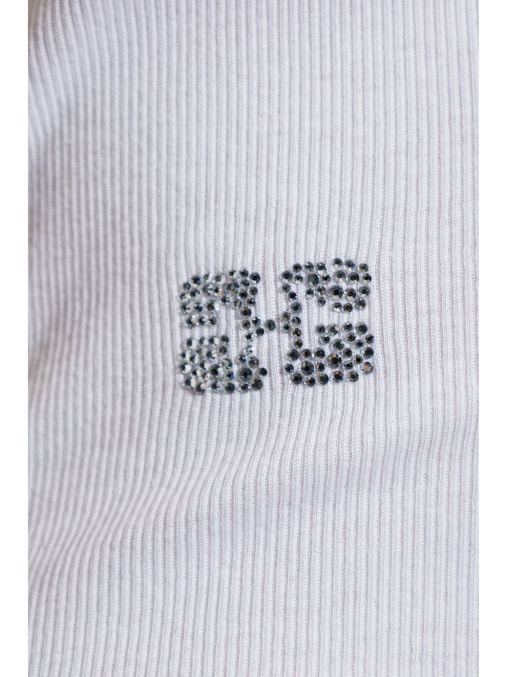 Ganni Top White Organic Cotton Elastane