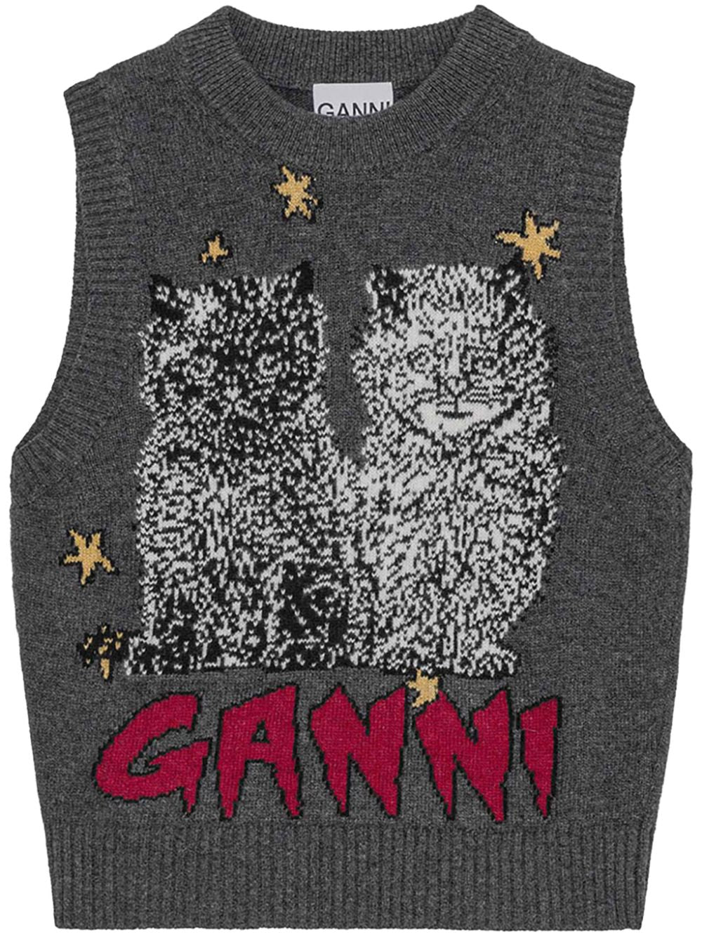 Ganni Sweaters Grey
