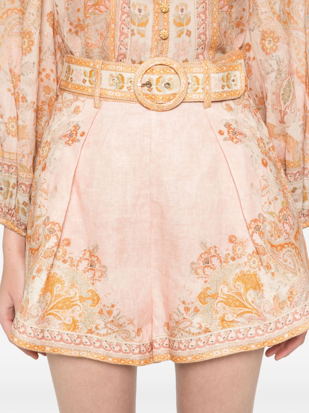 Zimmermann Shorts Beige Outer: Linen Lining: Cotton