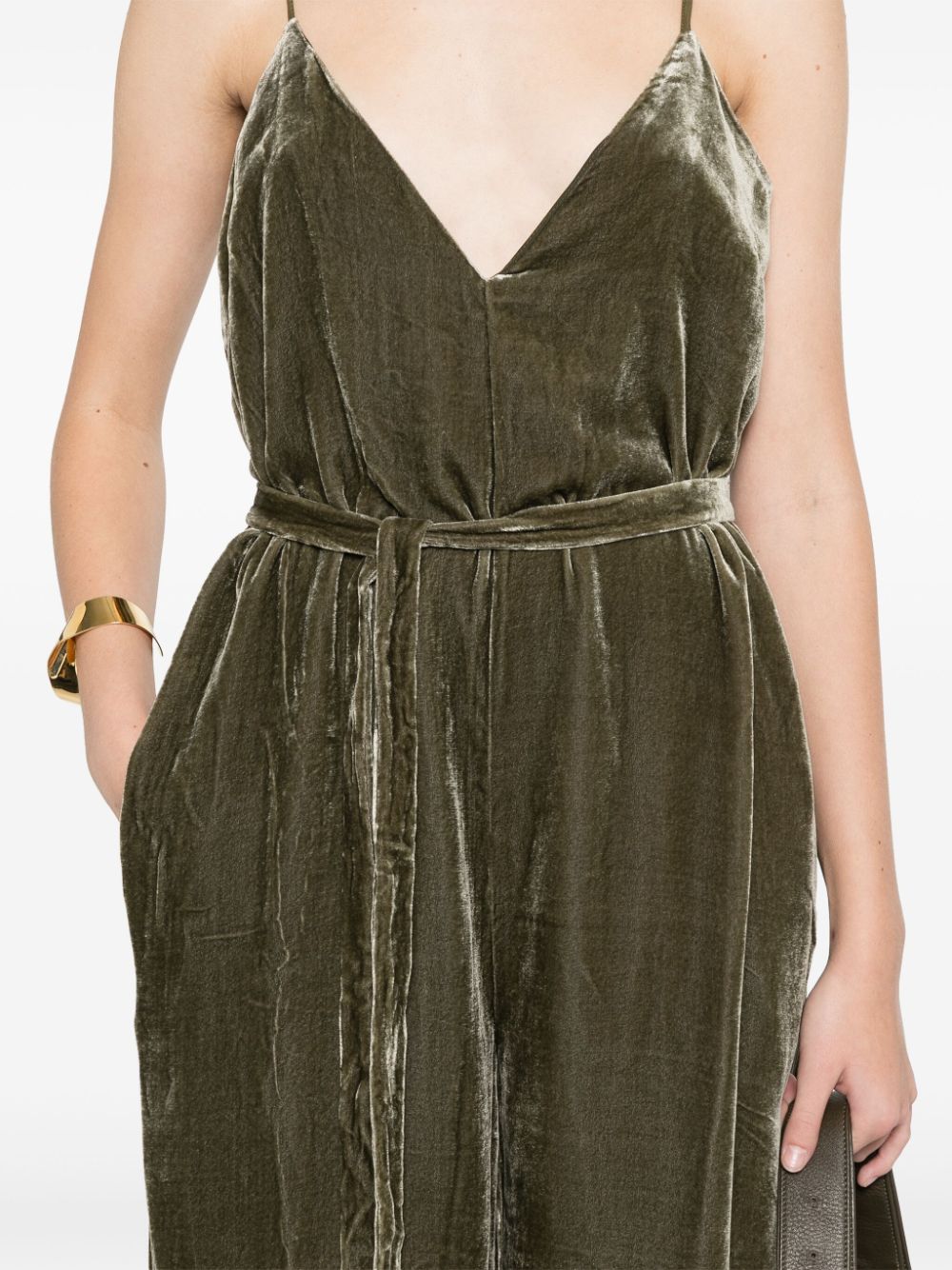 GOLD HAWK Dresses Green Rayon Silk