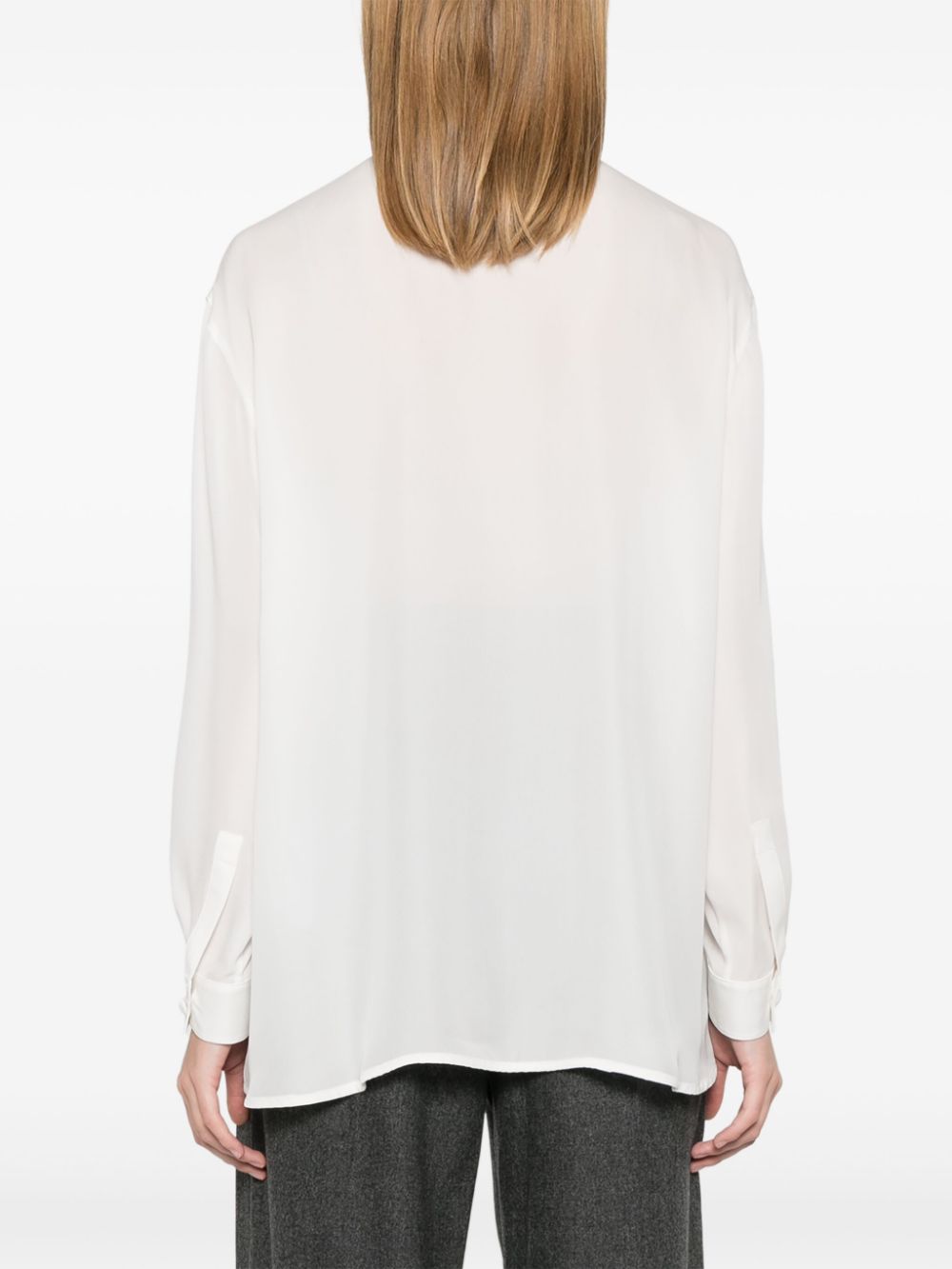Emporio Armani Shirts Bianco Silk