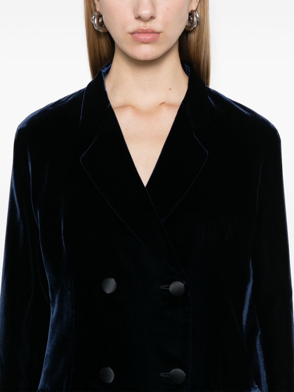 Emporio Armani Jackets Blu Viscose Cupro