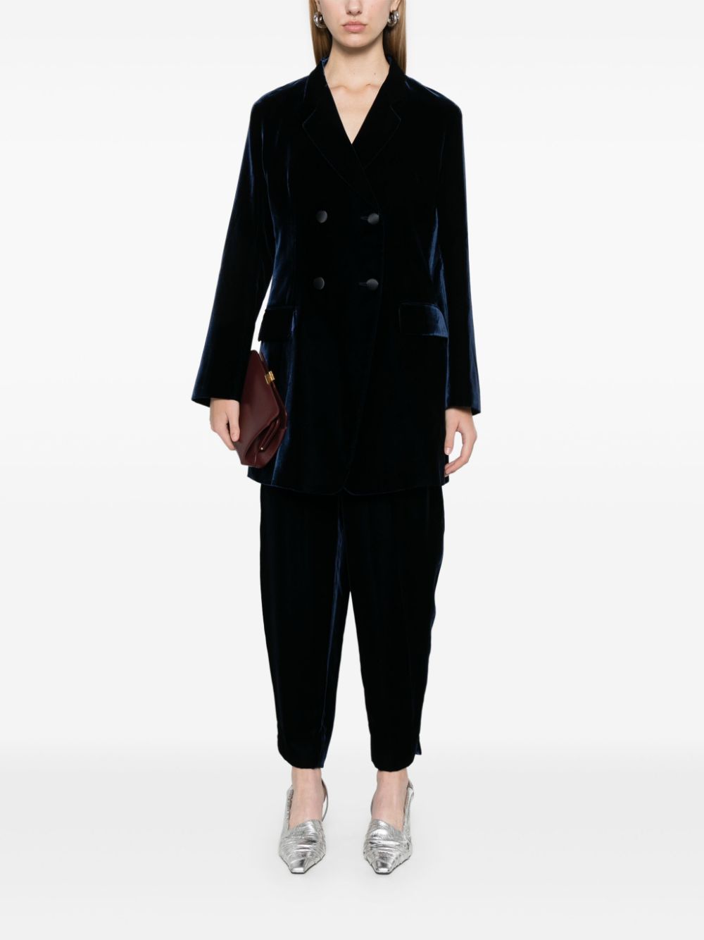 Emporio Armani Jackets Blu Viscose Cupro