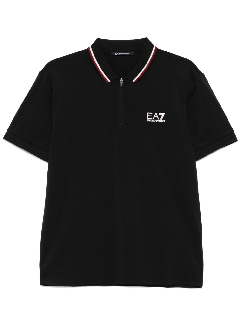 Ea7 T-Shirts And Polos Nero Polyester Polyamide Elastame