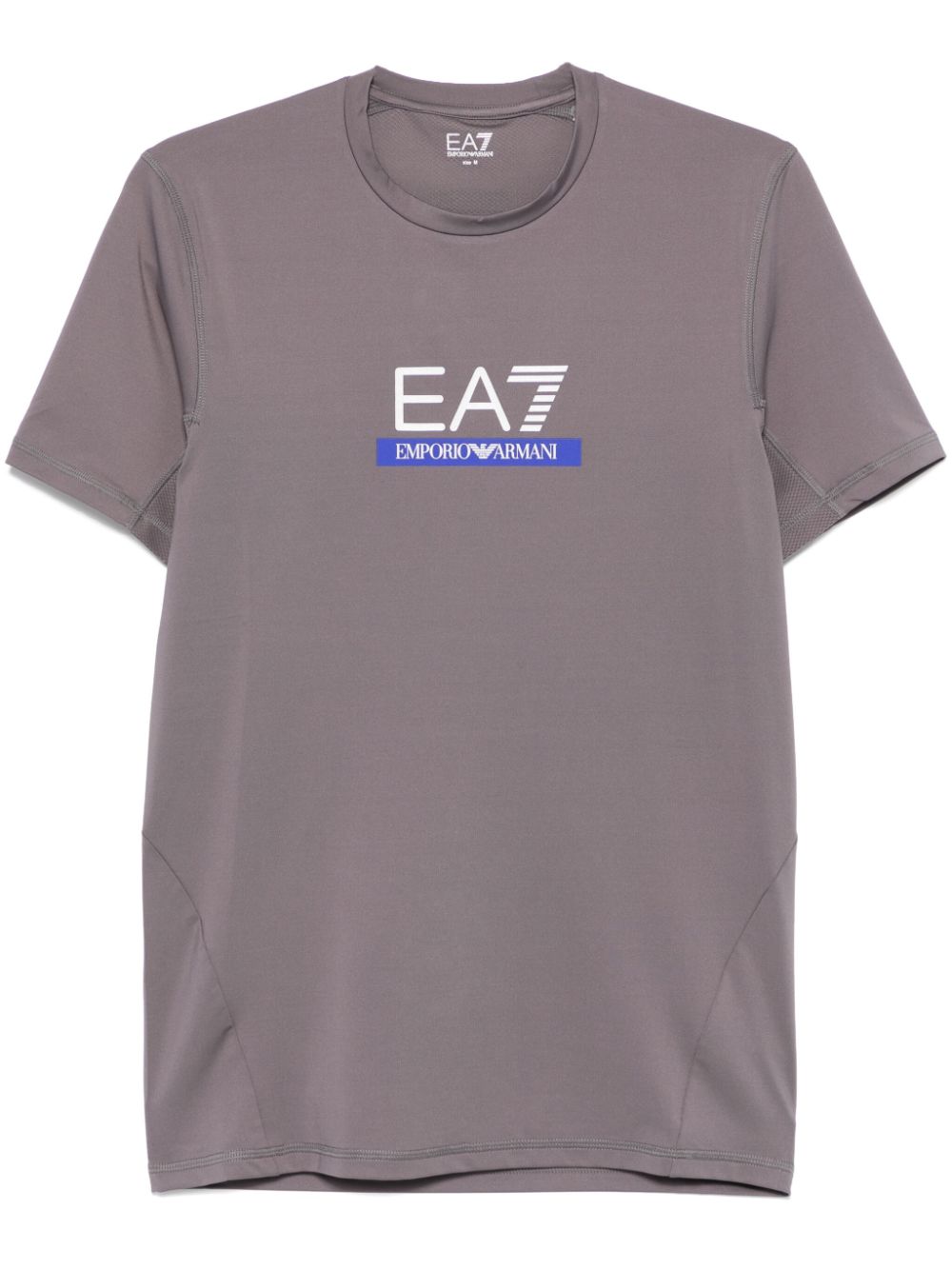 Ea7 T-Shirts And Polos Grigio Polyester Elastane