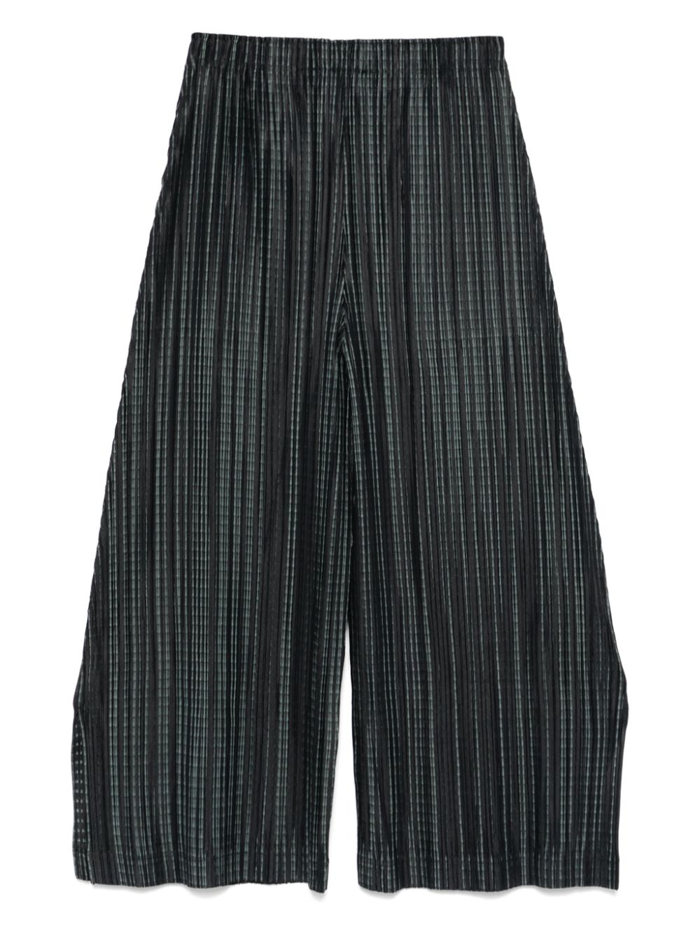 Pleats Please Trousers Green Polyester Cotton