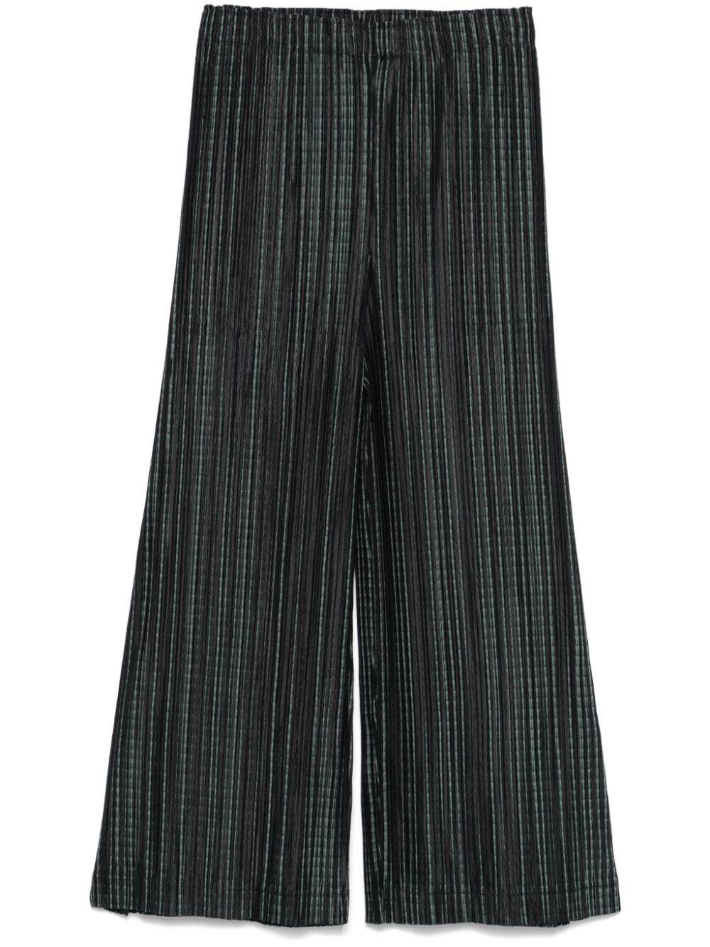 Pleats Please Trousers Green Polyester Cotton