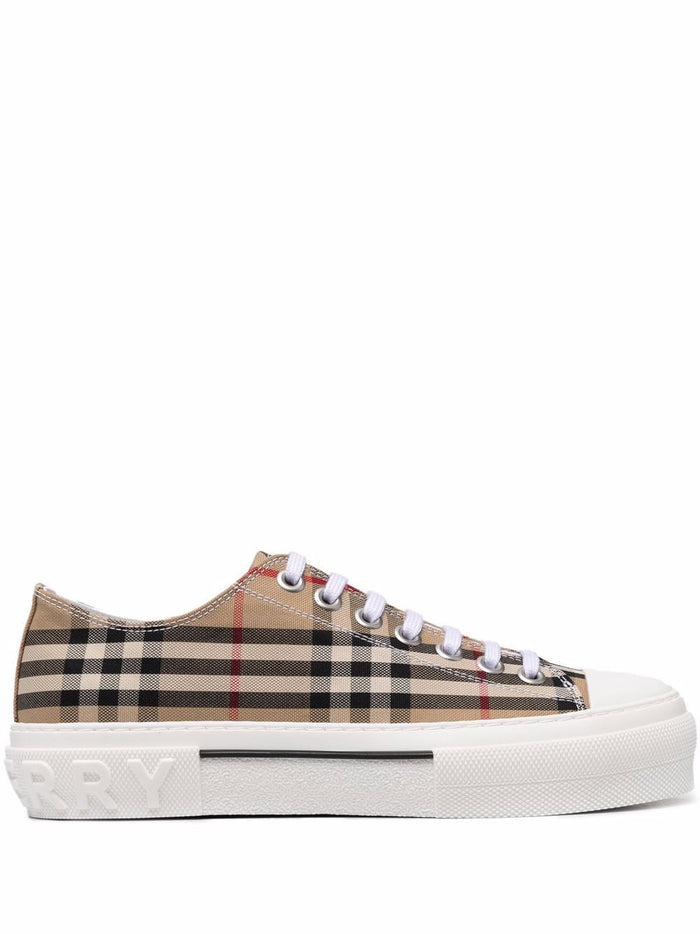 Burberry Sneakers Beige Exterior: Cotton