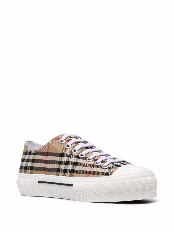 Burberry Sneakers Beige Exterior: Cotton
