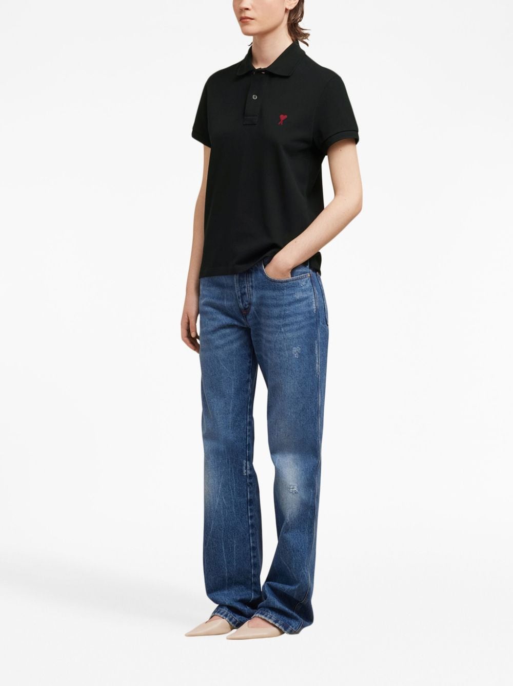 Ami Paris T-Shirts And Polos Black Cotton