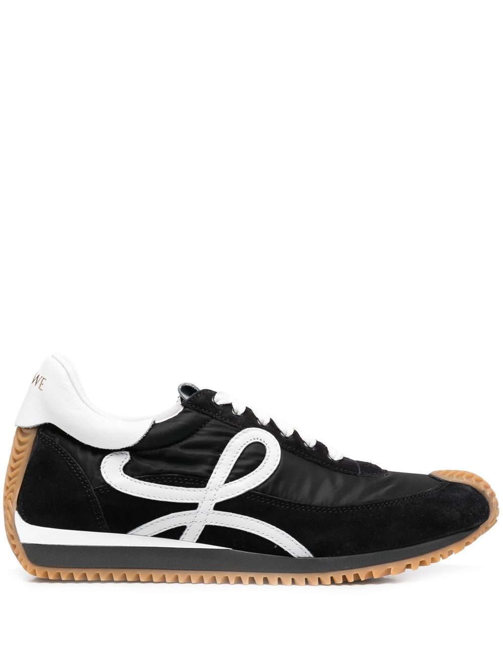 Loewe Sneakers Black Leather Sole: Rubber