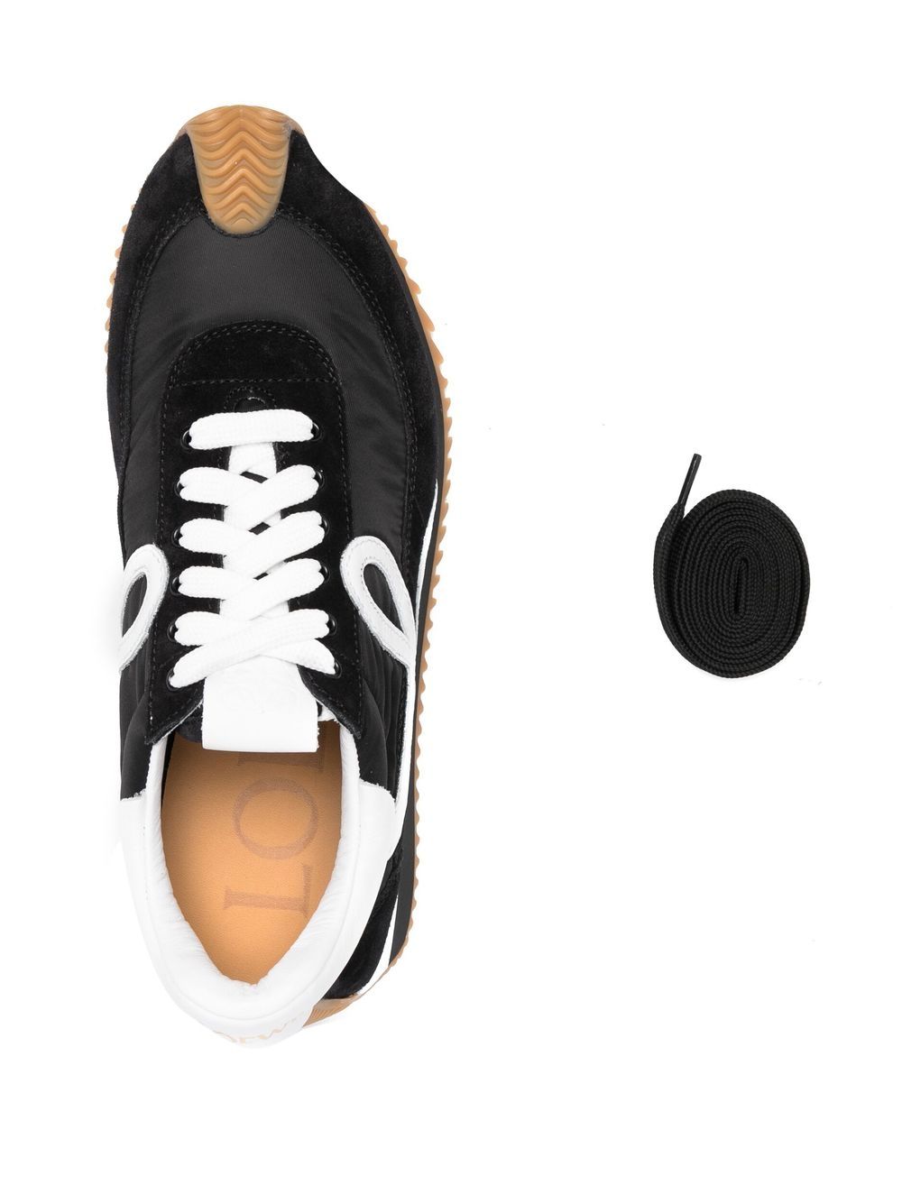 Loewe Sneakers Black Leather Sole: Rubber