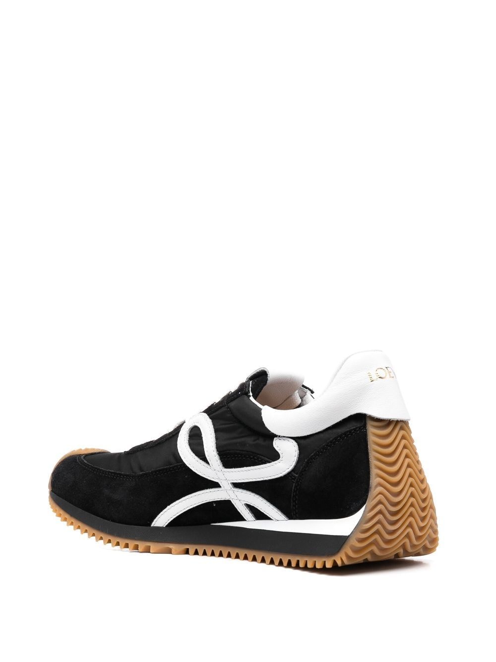 Loewe Sneakers Black Leather Sole: Rubber