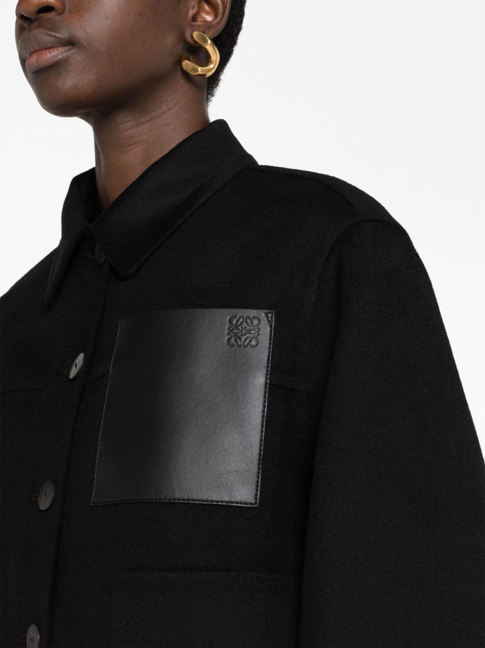 Loewe Jackets Black Wool Cashmere