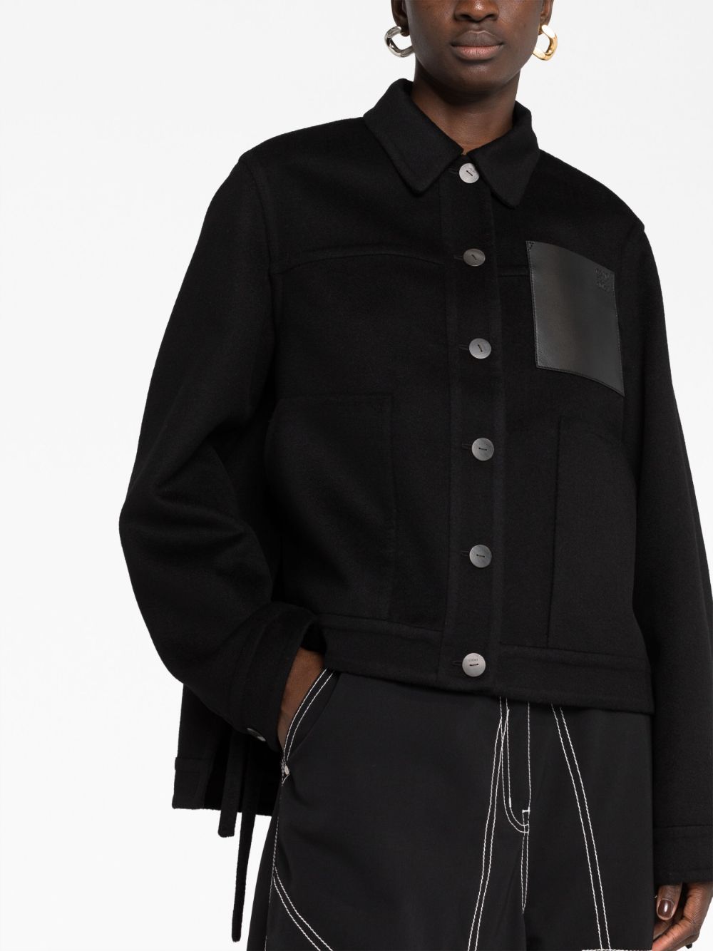 Loewe Jackets Black Wool Cashmere